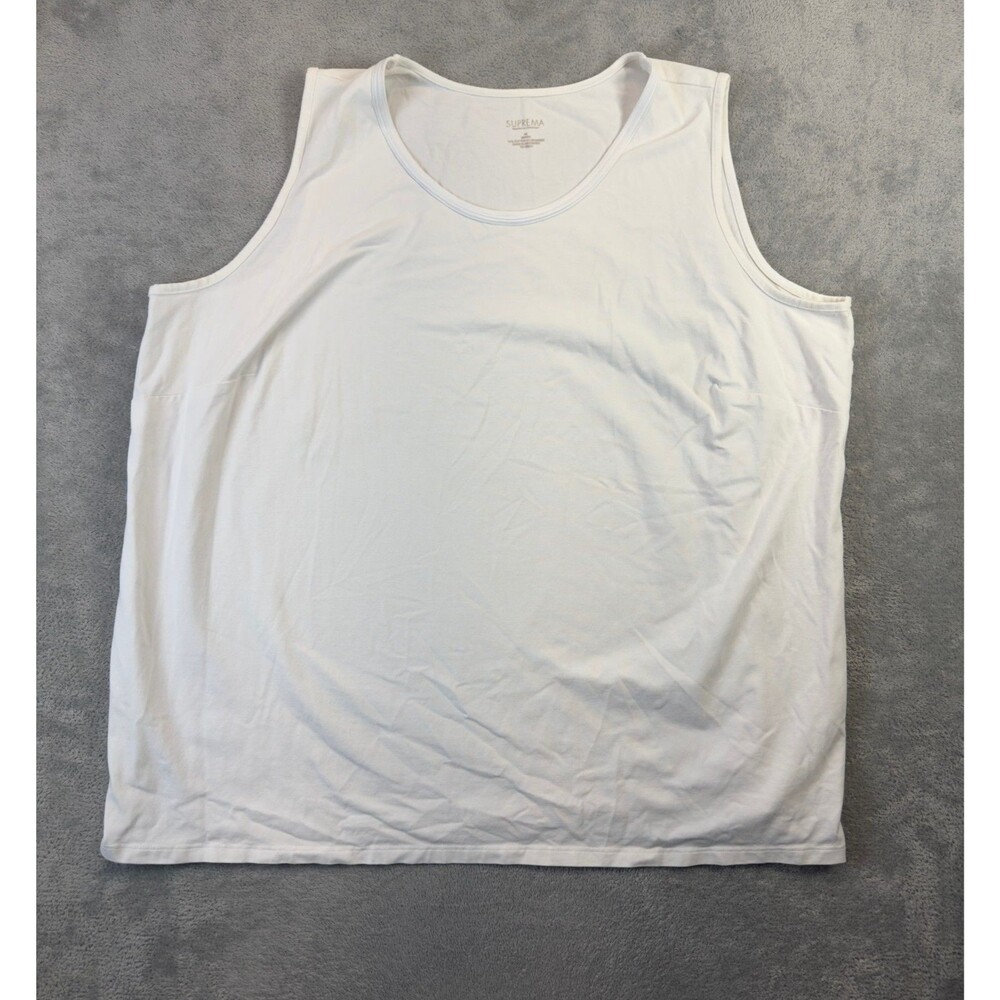 Catherines Suprema Essentials Tank Women’s 4X 30/32W White Sleeveless Stretch